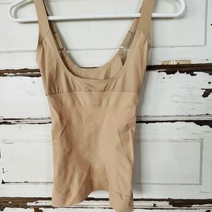 Spanx Open Bust Slimming Tank Nude S/P NWOT